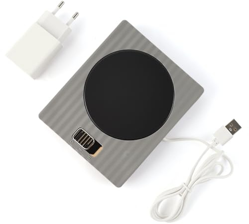 Chingde Scaldatazze Caffè, Scalda Tazza USB, Scalda Tazze Latte, Scaldatazza USB, per Caffè, Tè, Latte, Cacao (Grigio)