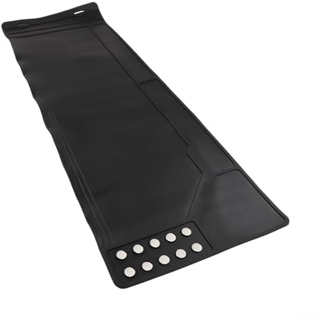 Yuanpgky Non-Slip Cleaning Mat with Magnetic Dots for Soldering, Repair & DIY - Oil-Resistant Rubber Workbench Mat for Electronics Maintenance, 420x265x4.5mm and(900x300x4.5 Black)