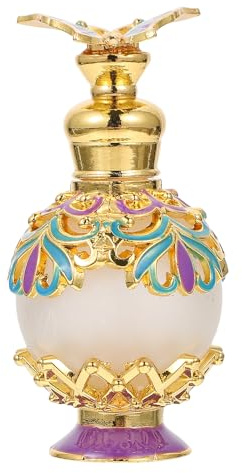 SHINEOFI Botella de Perfume Recargable de Frasco Rellenable para Esencias y Aceites Esenciales Diseño Decorativo para Uso Multifuncional y Regalo Femenino
