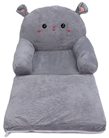 VGEBY Sofá para Niños Pequeños, sofá Plegable para Niños de Dibujos Animados, Esponja Suave, Cojines Extraíbles, Muebles Ligeros para para Jugar y Tomar la Siesta (2 Niveles)