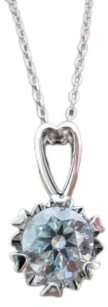 1 karat moissanite silverhalsband med s925 damsmycken