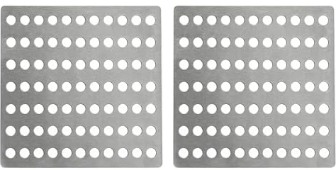 Nybrax 2 Pieza Tapa Cuadrada, Tapa Desague, Colador de Pelo para Ducha Cuadrado, Tapa de desagüe de Suelo, De Drenaje Acero Inoxidable, Tapa de Desagüe para Baño, para Baño, Fregadero y Más(15x15cm)