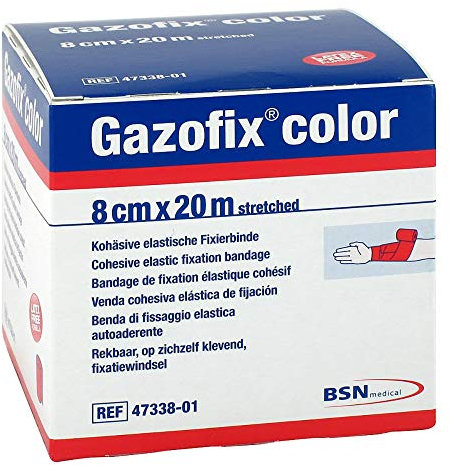 GAZOFIX color Fixierbinde kohäsiv 8 cmx20 m pink 1 St