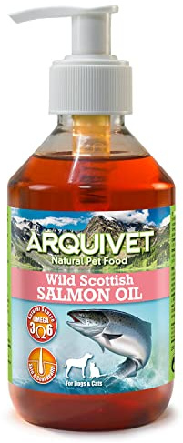 Arquivet Scottish Salmon Oil 500ml for Dogs and Cats - Supplementary Food - Source of Omega 3 and 6 - Vitamin E - Food for Dogs and Cats