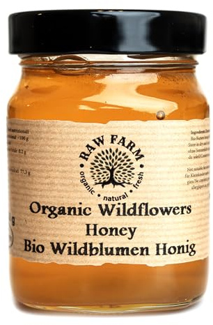 Raw Farm - Roher Bio-Wildblumen Bienenhonig 450g