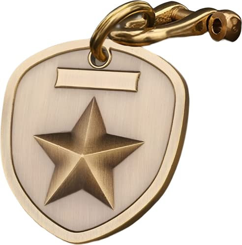 Schild Kupfer Hundemarke Personalisiert Mit Gravur,Armeestern Verschiedene Dog ID Tag