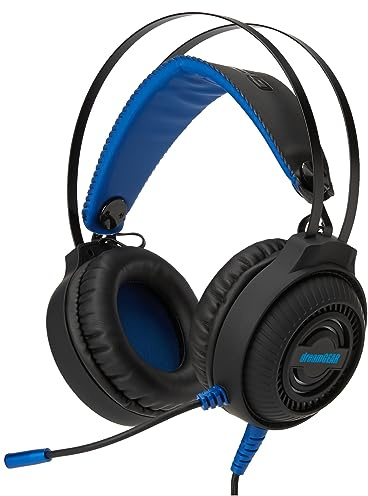 dreamGear BIONIK Gaming Headset for PlayStation 5 & PS4 with RGB Lighting | 50mm Drivers & Clear-capture Microphone, Comfortable Suspension Design Gaming Headphones with Volume Control & 10ft Cable