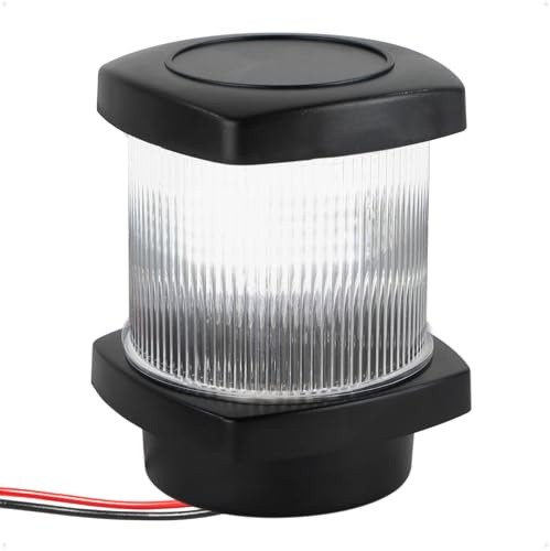 Five Oceans LED Anchor Light, Boat Navigation Lights, High Performance Polycarbonate Housing, 12V DC, Meets USCG 2 NM Rule, Vertical Mount for Sailboats - FO4683
