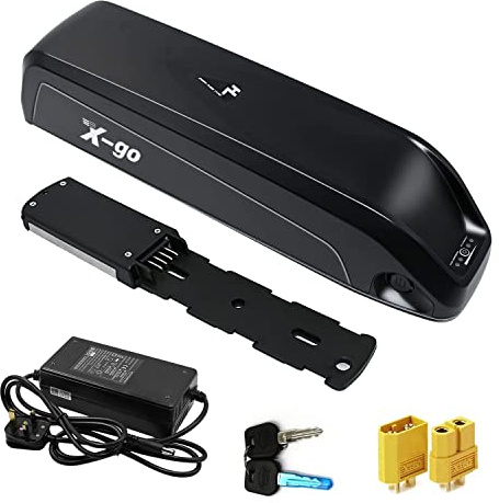 (3–7 Dagars Ankomst) X-go 48V 10AH 4 Pin Elcykelbatteri litiumjonbatterier för EBIKE 200W-600W Bafang Motorer med Laddare