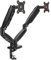 Amazon Basics Supporto a braccio regolabile per doppio monitor, adatto per monitor fino a 27 (68,6 cm), Nero