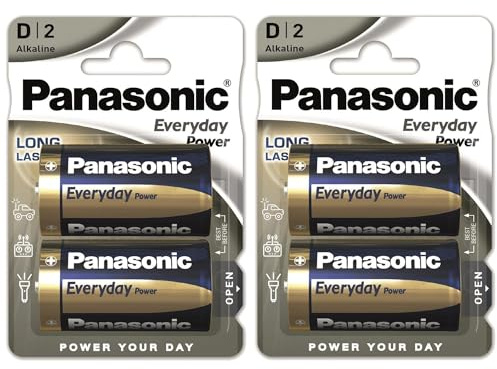 PANASONIC Everyday Power Silver LR20/D - Confezione da 2 blister da 1,5 V