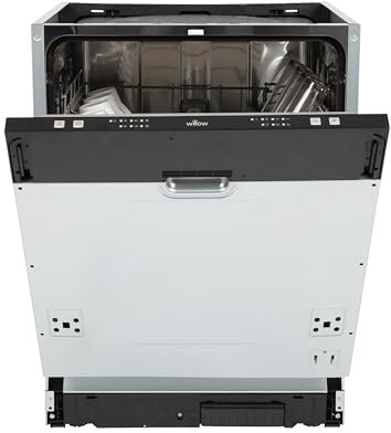 Willow WDW1460I 60cm Integrated Dishwasher with 14 Place Settings, Half Load Function, Delay Start, 6 Wash Programs, LED Indicator