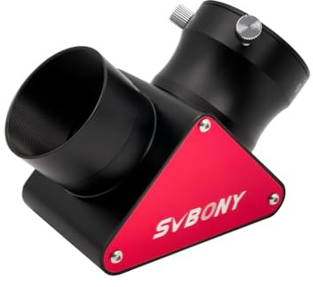 Svbony SV188P Miroir Diélectrique Diagonal à 90 Degrés de 2 Pouces, Revêtements Diélectriques à 99% de Réflectivité avec Anneaux de Compression en Laiton, Accessoires de Télescope à Réflectivité Adap