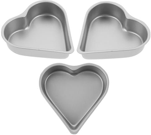 MAGICLULU Heart Cake Moulds Baking Heart Shape Tin Pan Non-Stick High Heat Conductivity Perfect