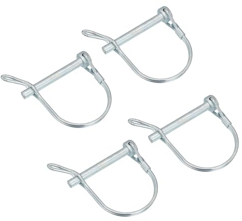 QUARKZMAN 4 Stück Rohrklappsplinte 6x50mm Splinte Rohre 1/4 Dia Anhängerkupplung Stift, 2 Langer Kupplungsstift Verriegelungsstift für landwirtschaftliche Anhängerund Rasenanhänger