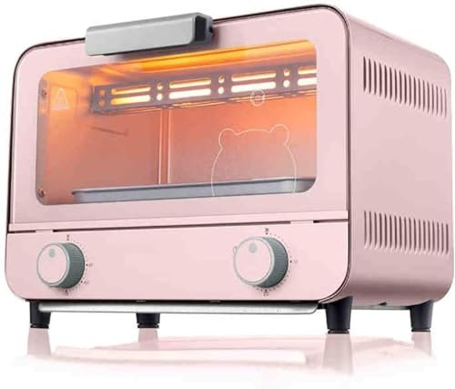 Four électrique,Four à convection Mini four 9L, température réglable 50-230 ℃ et minuterie de 30 minutes, cuisson domestique, four à gâteaux multifonctionnel, four grille-pain à convection(Pink)