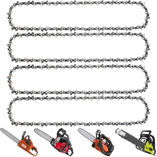 Eyoloty 4X Chainsaw Chain for 14 Bar 3/8 LP .043 Gauge 52 DL Fits Bosch | Replacement Saw Chain Fit 14Inch(35Cm) ChainSaw Dolmar,Echo,Ego,Einhell,Makita,Worx,Ryobi and More,Low Kickback Chain
