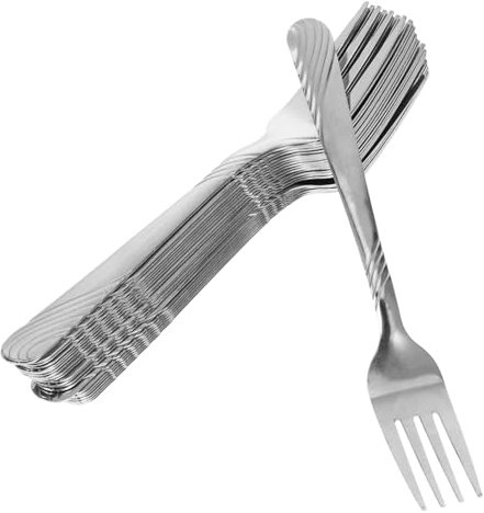 PRETYZOOM 24pièces Fourchettes à Dessert Acier Inoxydable Couverts pour Table Fourchettes Multi-usages Réutilisables pour Repas