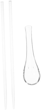 KOCKSHION Palillos De Vidrio Transparentes De Cubiertos De Vidrio Para Cocina Suitable Para Sushi y Comida Asiática Palillos Chinos De Para Uso Doméstico