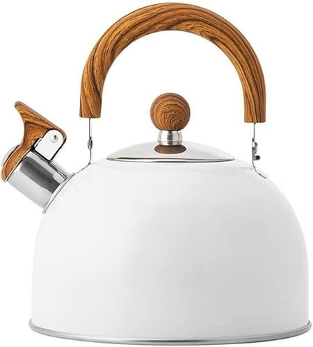 Bouilloire Camping Bouilloire À Sifflet 2.5L En Acier Inoxydable, Théière À Sifflet, Bouilloire Pour Cuisinière À Gaz Compatible Avec Ébullition, Cuisinière À Induction Bouilloire Pour Thé Café