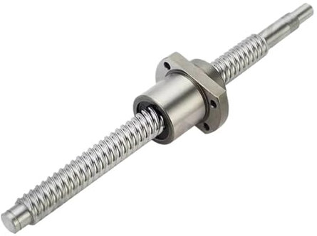 Vite a ricircolo di sfere CNC a movimento lineare Vite a ricircolo di sfere lavorata C7 SFE3232 L1050-1400mm con dado a ricircolo di sfere singolo con rullo flangiato BK/BF25 Estremità lavorata for pa
