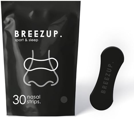 Tiras Nasales Deportivas y para Dormir. 30 unidades. Ayuda a Mejorar la Respiración y el Rendimiento. Adhesivo Resistente. (Negro)