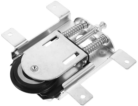 VILLFUL Jeu de 4 Roulettes pour Porte de Placard Coulissante à Miroir, Roulement à Billes Concave, Support Charge Renforcé, Kit Remplacement pour Portes D’armoire Coulissantes,