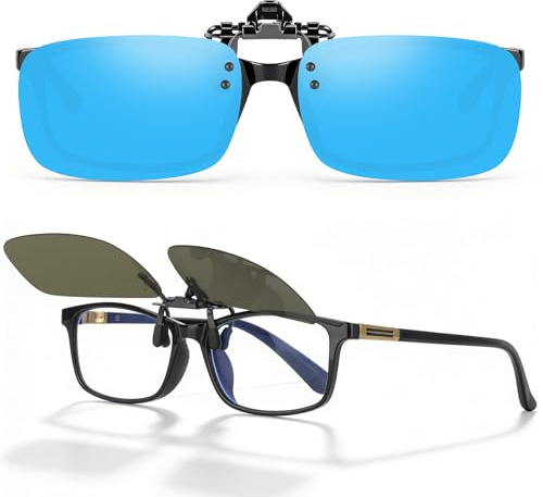 Ymmott Polarizado Clip Gafas de Sol para Anteojos Recetados-Buen Estilo de Clip Gafas de Sol para la Miopía Gafas Hombres Mujeres Protección UV400