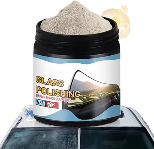 Poleringssats i glas – 80 g poleringsbeläggning med – glaspolering för strålkastare lins glasögon klocka smycken detaljeringsfönster