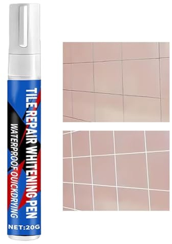 Lápiz de lechada blanca, sellador de tinte impermeable, reparación rápida | Rotulador de reparación para juntas de azulejos | ducha bañera baño cocina piso techo pared lavabo fregadero encimeras