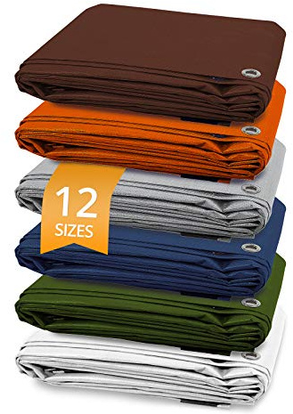 casa pura Telone occhiellato Impermeabile - Telo Cerato da Esterno, Anti- Strappo, Anti-UV, Anti-Vento in Vari Colori e Misure - Blu - 3x4m - 140g/m²