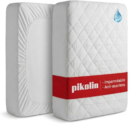 PIKOLIN Coprimaterasso Singolo Impermeabile 105 x 190/200 cm 32 cm di Altezza Traspirante Silktouch e Certificato Oeko-Tex - Protettore di Materasso Imbottito, Anallergico e Lavabile