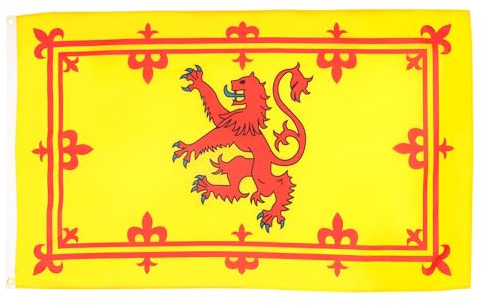 AZ FLAG Bandiera reale della Scozia 90x60 cm Poliestere 100D 2 Occhielli | Uso interno ed esterno bandiera decorativa scozzese con stemma doppie cuciture e bordi rinforzati con occhielli metallici