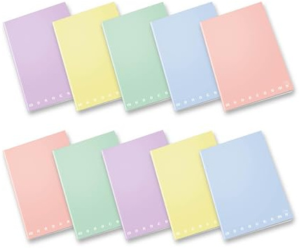 Pigna Monocromo Pastel, Quaderno A4, Confezione da 10 Pezzi, 02298904M