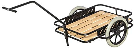 DS Handwagen - Bollerwagen - Handkarre aus pulverlackiertem Stahl - mit pannensicheren Rädern bis 150 kg belastbar Schwarz
