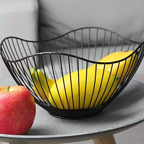 Corbeille à Fruits/pain Corbeille Filaire, Panier à Fruits Coupe à Fruits Pour Cuisine Décoration De Table Rangement De Bureau Dans Le Salon,Black