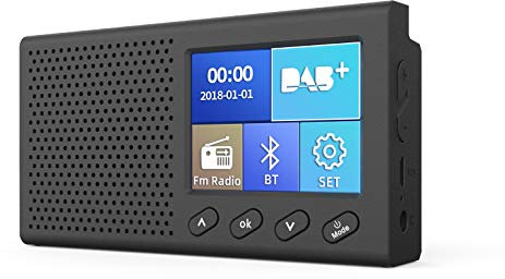 DAB/DAB + radio digitale e FM, Riloer radio DAB wireless portatili, lettore musicale MP3 per pesca, viaggi, campeggio, ciclismo