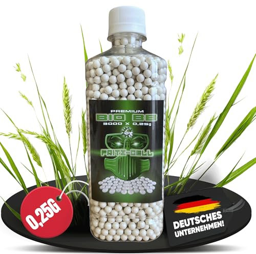 3000 Airsoft Premium Bio BBS 6 mm 0,25 g Flasche Fritz-Cell biologisch abbaubar