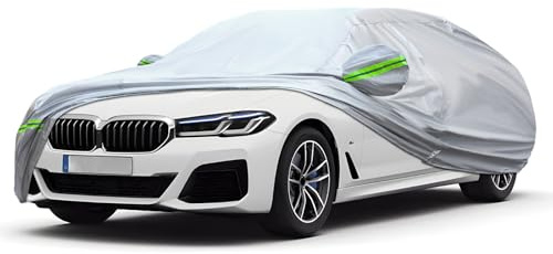 KEYOOG 6-layer Full Car Cover Is All-weather Waterproof, Universal In All Seasons, Snow Prevention, Rainproof, Acid Rainproof, Sunscreen, Ultraviolet-proof, Universally Applicable To Sedan (188-198)