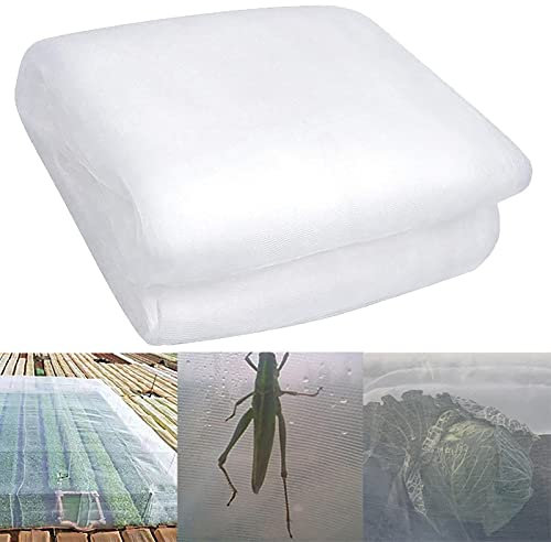 Rete Anti Insetti,Reti Protettive da Giardino,Reti di Protezione da Insetti a Maglia Fine Per Piante, Fiori, Frutta e Verdura 3X6M Bianca