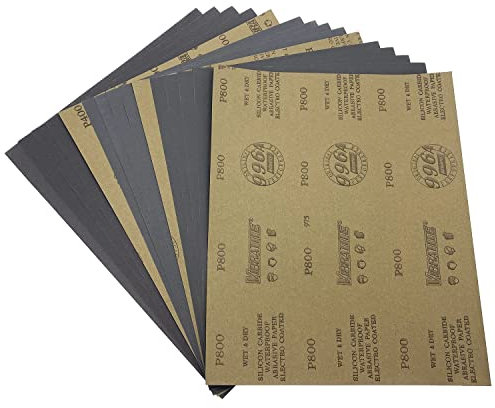 Schleifpapier (400 600 800) körnung, 15 stück 230 x 280mm Nass-und-Trocken Schleifblätter für Handwerk Glas Metall Rostentfernung