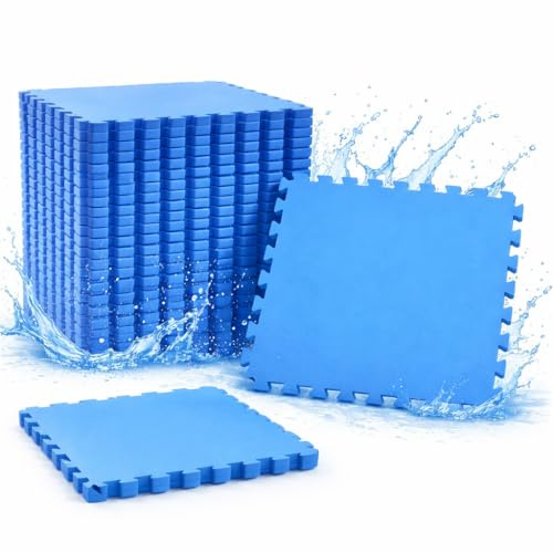 EYEPOWER Poolunterlage 6,6 m² - 28 Eva Matten 50x50x1 cm - rutschfeste Poolmatte für Pools und Whirlpools- 1 cm Outdoor Unterlegmatten als Schutzboden für Swimmingpool Boden, isolierend und weich