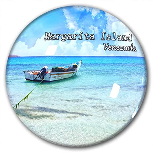 Venezianer-Kühlschrankmagnet, Motiv: Margarita-Insel, dekorativer Magnet, Reise-Souvenir, Kristallglas