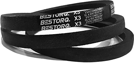 BESTORQ A33 or 4L350 V-Belt, Classic Wrapped Rubber X3 V-Belt, Black, 35 Outside Circumference x .51 Width x .34 Height, Pack of 2
