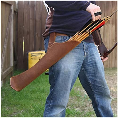 Mittelalterliches Vintage-Pfeilholster Traditionelles PU-Leder Bogenschießen Köcher Gürtel Köcher Bogen Pfeil Hüfte Aufhänger Wikinger Ritter Jäger Jagd Bogenschießen Zubehör, Lapp Mittelalterlicher