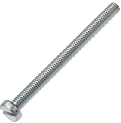 AERZETIX - C60128 - Satz von 50 Metallschrauben mit zylinderkopf M3x35 mm mit S-schlitz - verbindungsbolzen - DIN 84 - härte 4.8 - aus verzinktem stahl - silberfarben