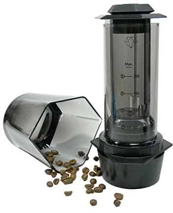 PALICO Coffeeology Press - Portable French Press & Espresso Travel Maker | Manual pour over & espresso style brewer, reusable stainless mesh filters, mild/bold flavor valve, ideal for travel & camping