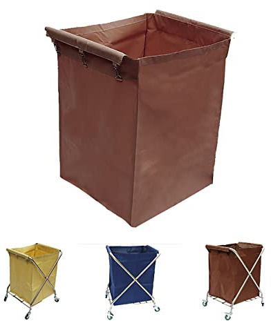 Bolsa De Tela Oxford De Repuesto Para Carrito De Lavandería, Bolsa De Carrito De Lavandería Comercial, Bolsas De Almacenamiento De Tela Oxford Impermeables Para Carrito Plegable ( Color : Brown )