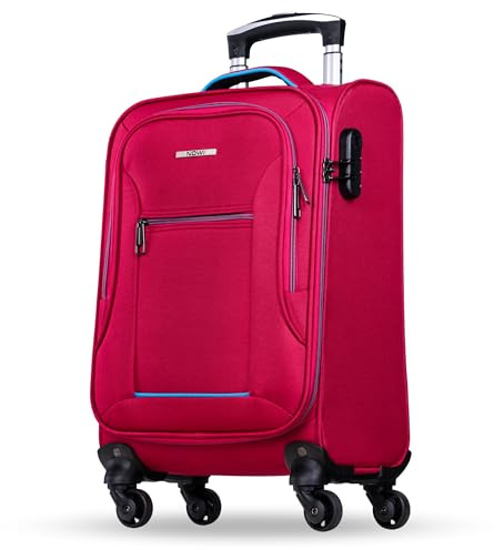 NOWI Sevilla Weichschalen Trolley M – Leichter Stoff Koffer 30L mit 4 Rollen & Zahlenschloss | Handgepäck Koffer für Damen & Herren