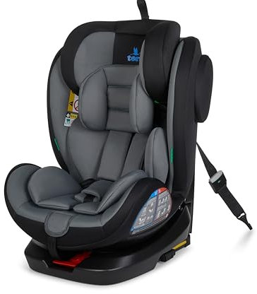 Toral Silla Coche Bebe Grupo 0 1 2 3 i-Size con Isofix Universal para Coche, Alzador Coche Niño Isofix Giratoria 360º a Contramarcha - Desde 40-150 cm - Elevador Coche Niño